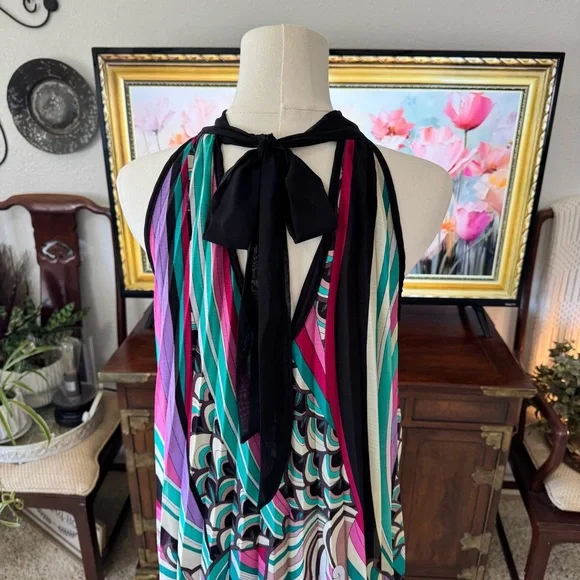 M Heart M Sleeveless Pleated Fully Lined Dress Size Large Like New - Picture 4 of 8